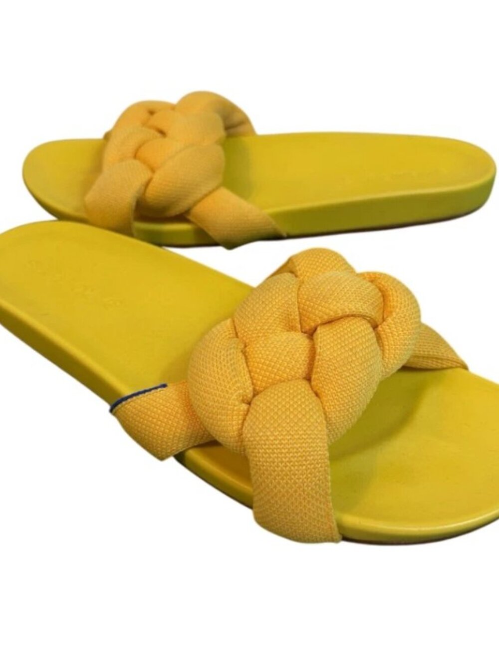 Rothy's The Bubble Slides Sandals Marigold Yellow Womens Casual Shoes Size 9